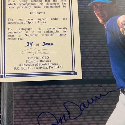 Jeff Darwin Signed Mariners Limited Edition 8x10 with Certificate