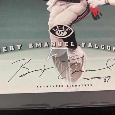 Bert Emanuel Falcons 8x10 Signed Card