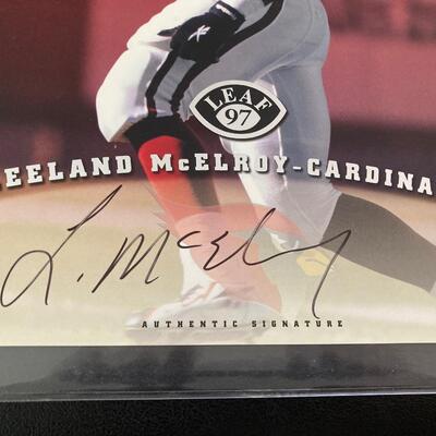Leeland McElroy 8x10 Signed Cardinals Card Football