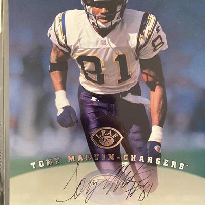 Tom Martin Autograph 8x10 Chargers Football Card