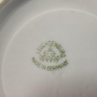 Luster ware Teapot and saucers