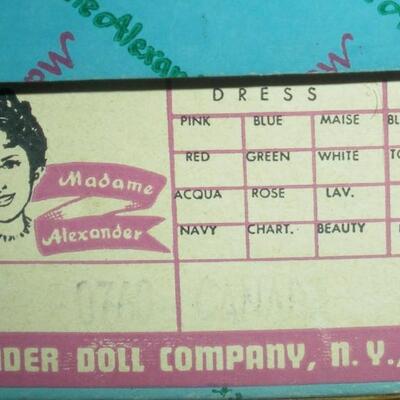 1968 Madame Alexander 8" Canada doll #760 In Box