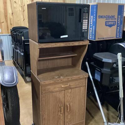 Microwave and Stand
