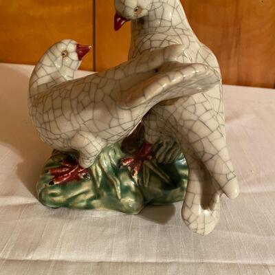 Vintage doves ceramic figurine