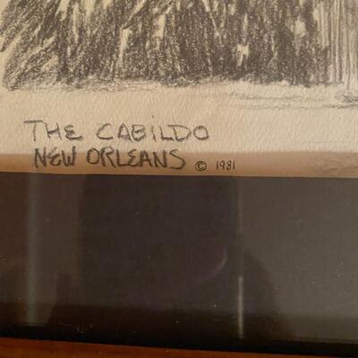 Signed & framed print of the Cabildo New Orleans by Brent McCarthy