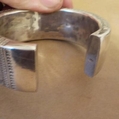 Hand crafted Sterling Cuff Bracelet w/ European design.