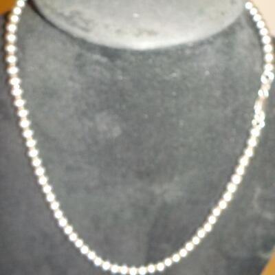 20 Inch Sterling Beads Necklace.