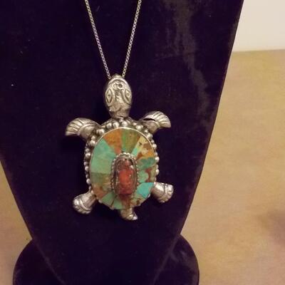 Multi-Stone Sterling hand crafted Necklace.