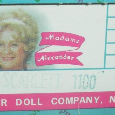 Madame Alexander 10" Scarlett Portrette #1100 from Jubilee II series Burgundy and White Dress