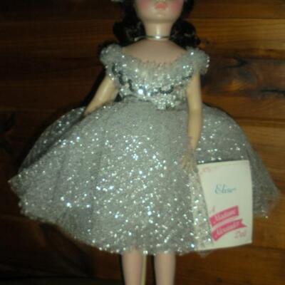 1966 Madame Alexander 17" Elisa Ballerina in Silver tutu.  In Original Box.