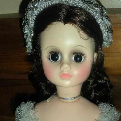 1966 Madame Alexander 17" Elisa Ballerina in Silver tutu.  In Original Box.