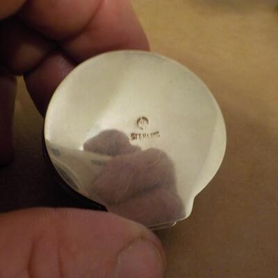 Sterling silver trinket box.
