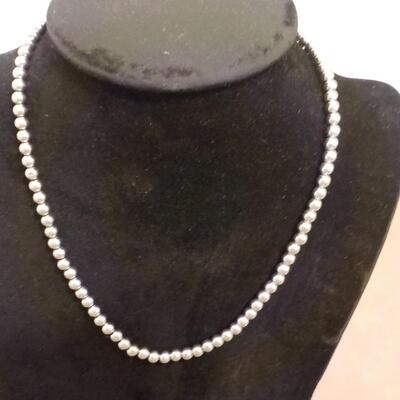 20 in. Sterling silver Bead Necklace.