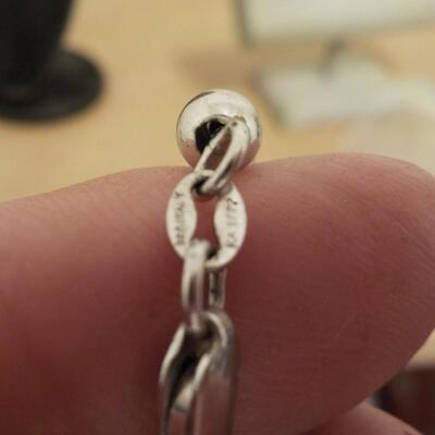 20 in. Sterling silver Bead Necklace.