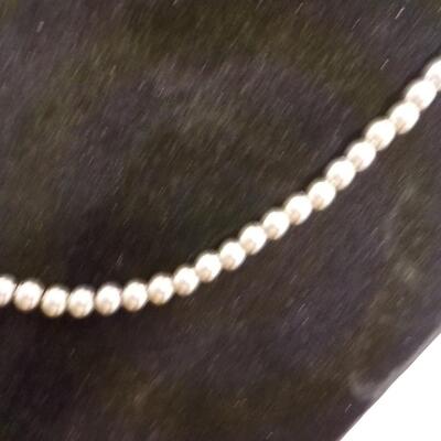 20 in. Sterling silver Bead Necklace.