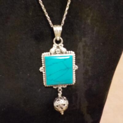Sterling silver Turquois necklace.