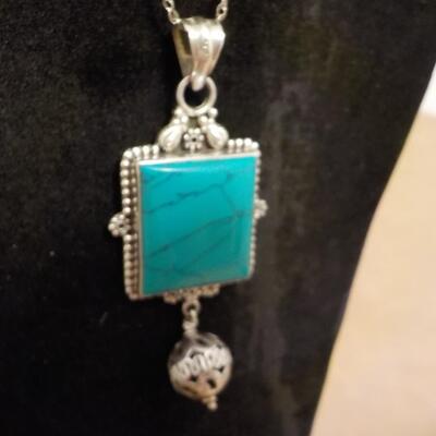 Sterling silver Turquois necklace.
