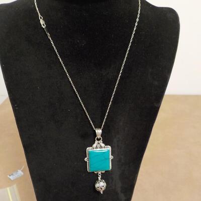 Sterling silver Turquois necklace.