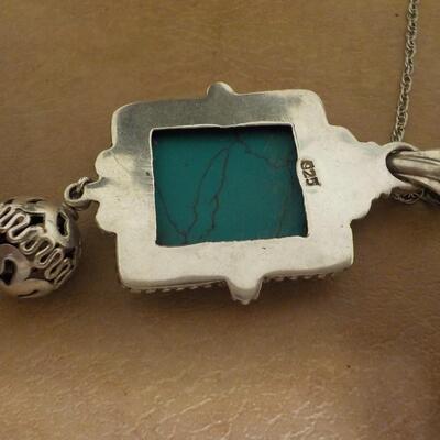Sterling silver Turquois necklace.