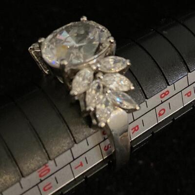 Sterling .925 Ring with CZ Oval Cut Size 9