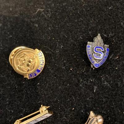Collection of 4 Vintage Pins with Sterling and gold filled