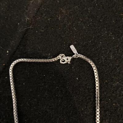 MONET Silver Charm and 16â€ Chain