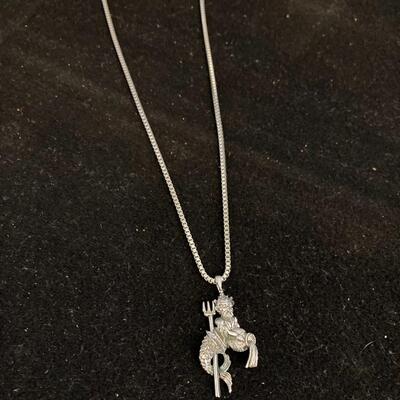 MONET Silver Charm and 16â€ Chain