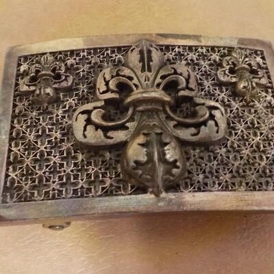 Sterling silver belt buckle. King Baby.