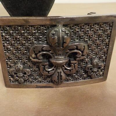 Sterling silver belt buckle. King Baby.