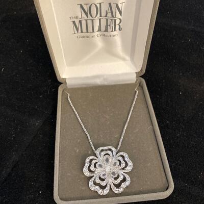 Nolan Miller Flower Pendant and 16â€ Necklace
