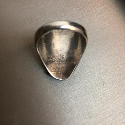 Menâ€™s vintage Zuni sterling silver ring