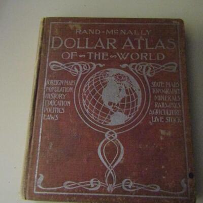Antique Rand-McNally Dollar Atlas of-the-World:  1916 Printing