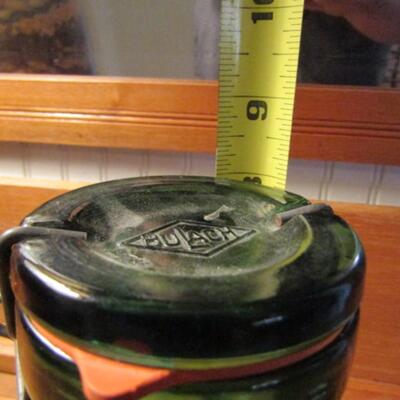 Antique Green Glass Bulach Canning Jar with Lid- 1 Liter- Switzerland