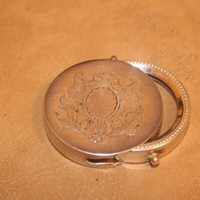 Vintage sterling silver magnifier holder and glass slide.