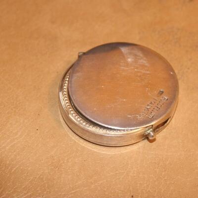 Vintage sterling silver magnifier holder and glass slide.
