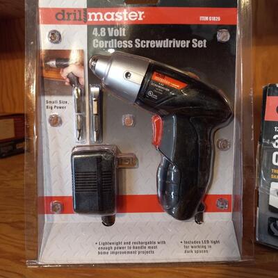 LOT 68  NEW DRILL MASTER CORDLESS SCREWDRIVER AND 3/8
