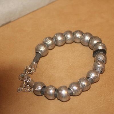 Sterling silver flex bracelet.