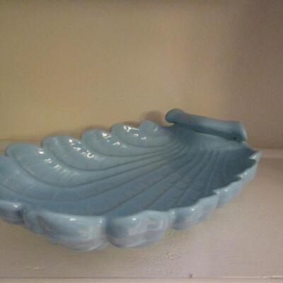Glazed Ceramic Seashell Dish