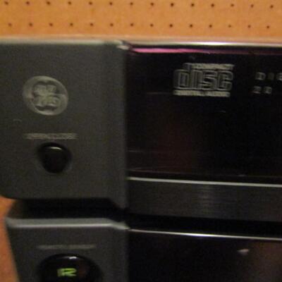 GE Stereo System with Speakers:  CD, AM/FM Radio, Double Tape Deck