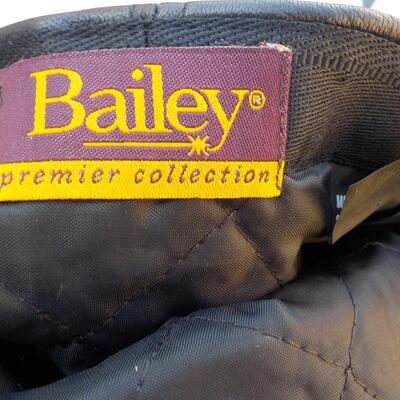 Leather Scully Hat , Italy, ( Bailey" sz large.