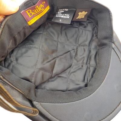 Leather Scully Hat , Italy, ( Bailey" sz large.
