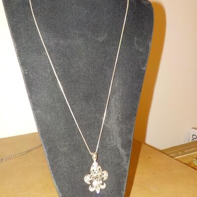 Sterling silver  Filigree cross necklace.