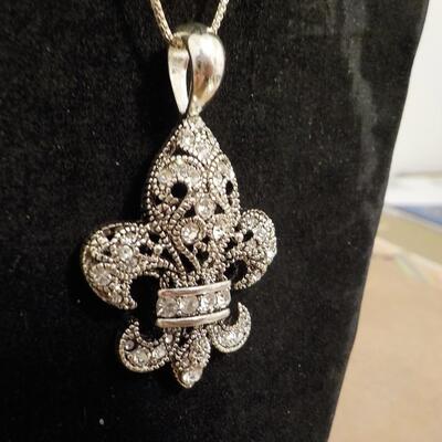 Sterling silver  Filigree cross necklace.