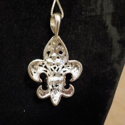 Sterling silver  Filigree cross necklace.