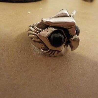 Sterling silver OWL ring sz. 7.5
