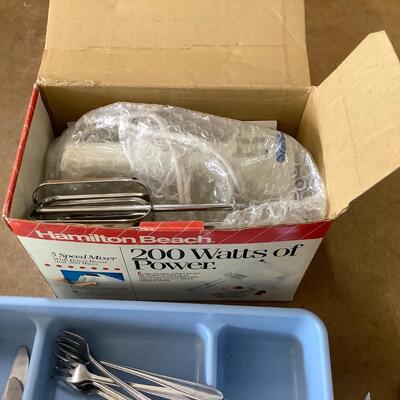 Silverware and hand mixer