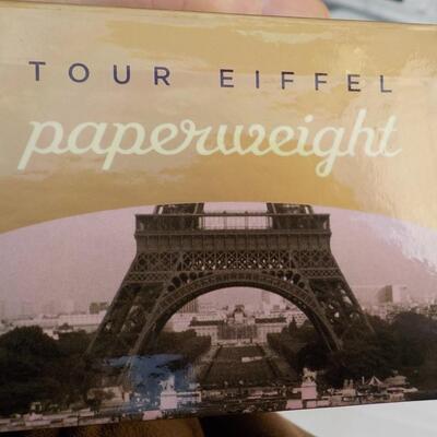 The Tour Eiffel paper weight.