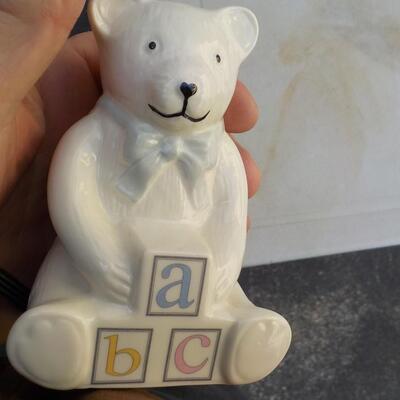 Belleek designer Bear with box.