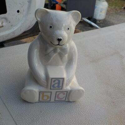 Belleek designer Bear with box.