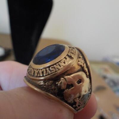 10K gold college class ring.